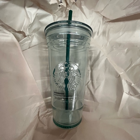 Starbucks Dining New Starbucks Recycled Glass Cup Tumbler W Straw